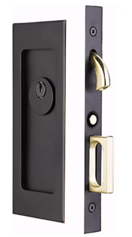 Emtek Modern Rectangular Pocket Door Mortise Hardware